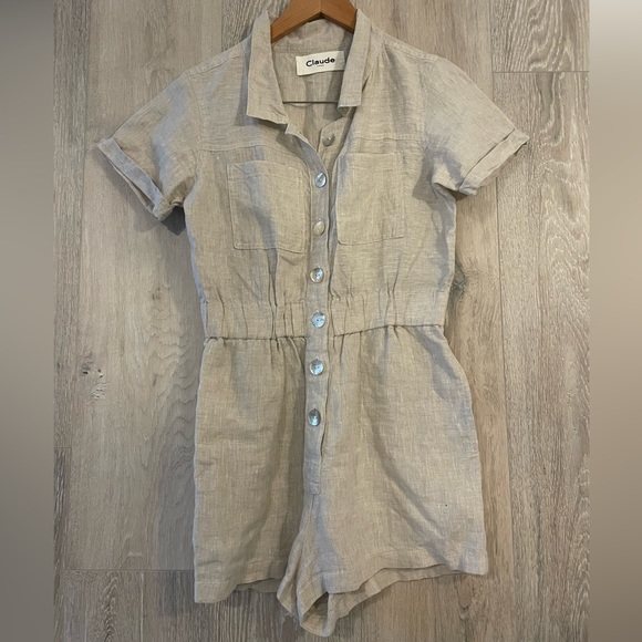 Claude Beautiful Rubie Linen Jumper NWOT, Beige Size Small,Measurements included - Picture 3 of 10